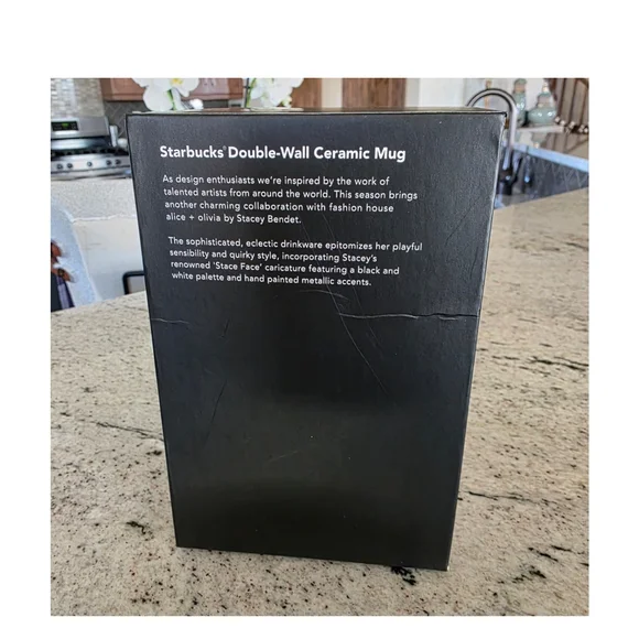 LIMITED EDITION Starbucks + Alice & Olivia 'Stace Face' 12 Oz. Ceramic Mug - Picture 7 of 8